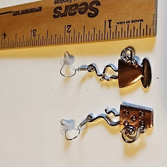 New Copper Colored & Silver Earrings - Picture 3 of 6